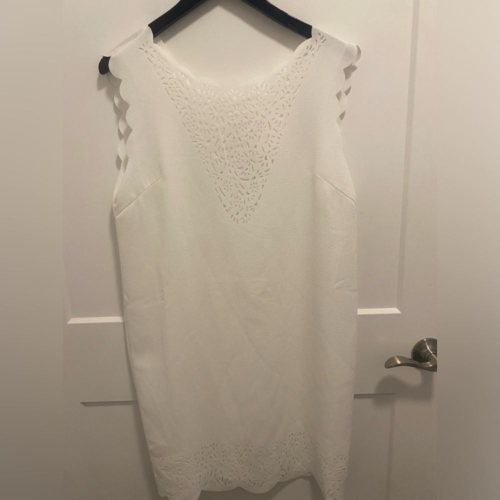 Reiss White Lace Trim Dress